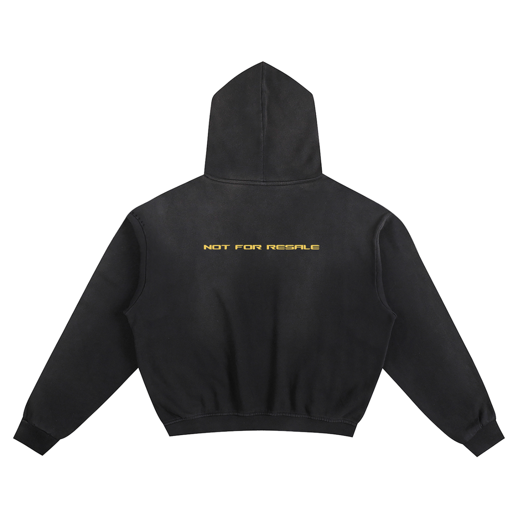 Mulini Embroidered Sunfade Boxy Hoodie "Not For Resale"