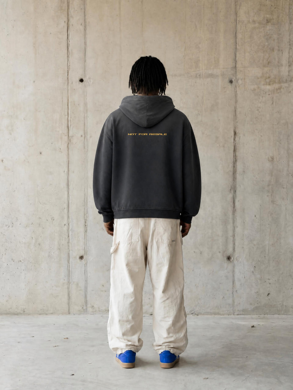 Mulini Embroidered Sunfade Boxy Hoodie "Not For Resale"
