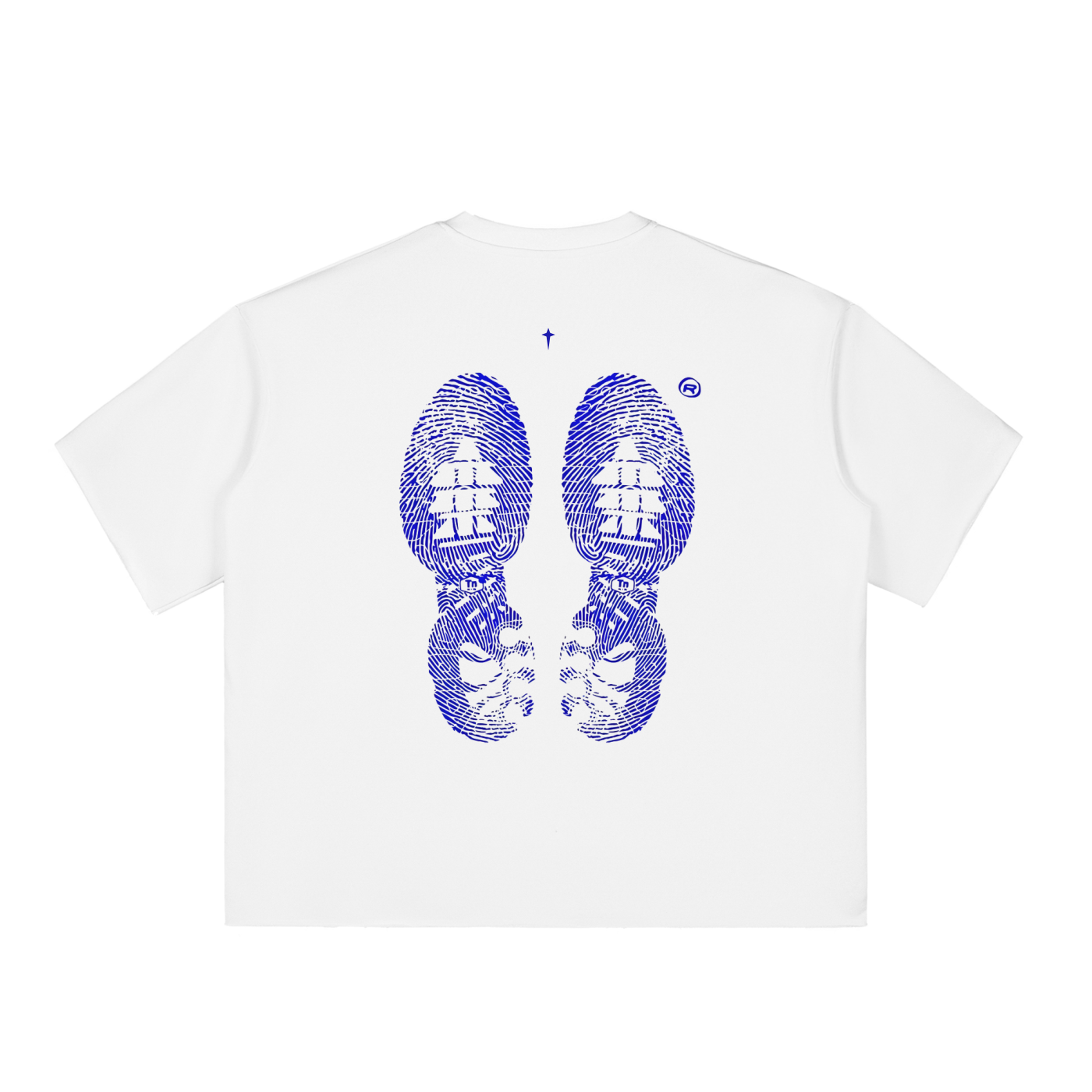 Blue Footprint Boxy TShirt