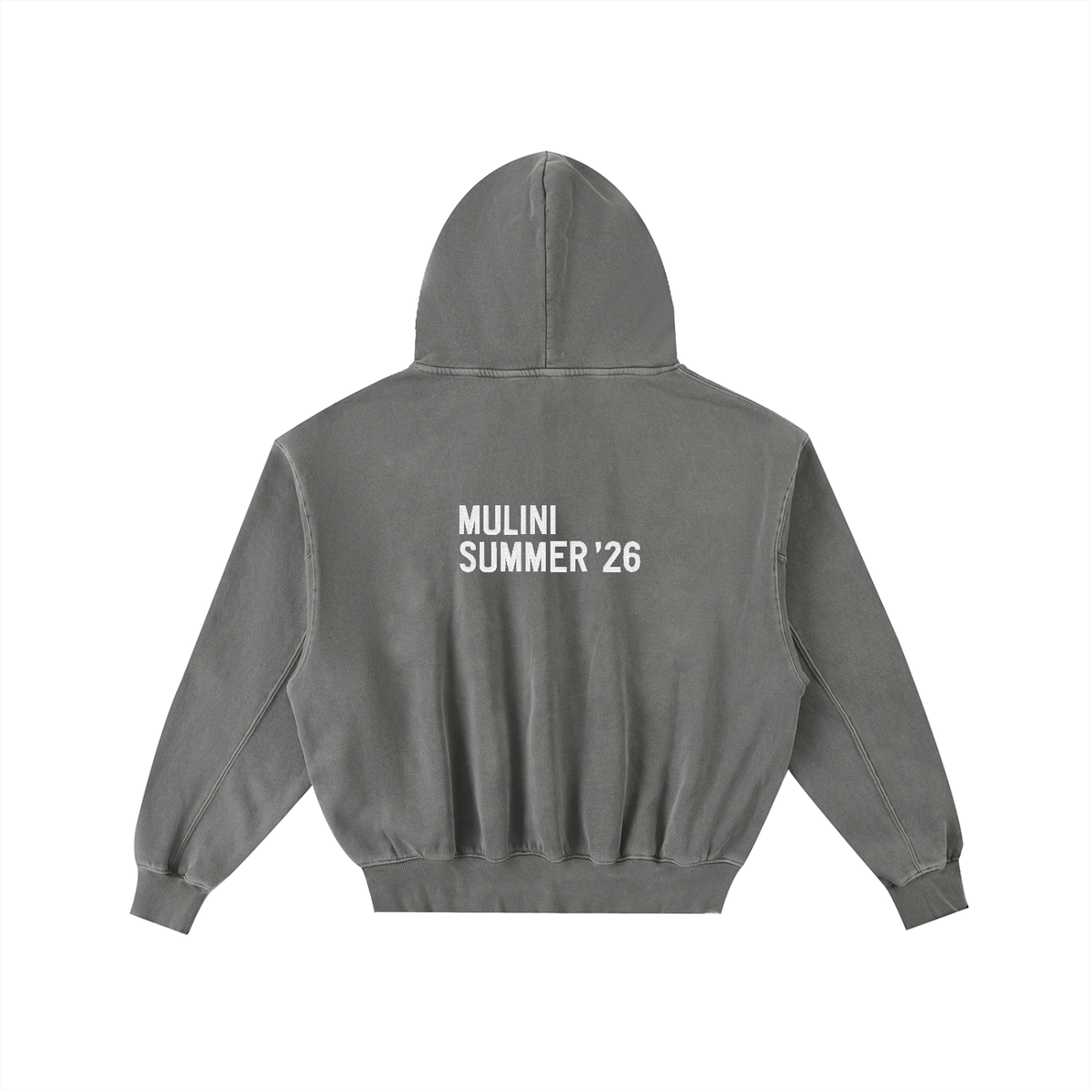 Frayed Enzyme Washed Fleece Hoodie