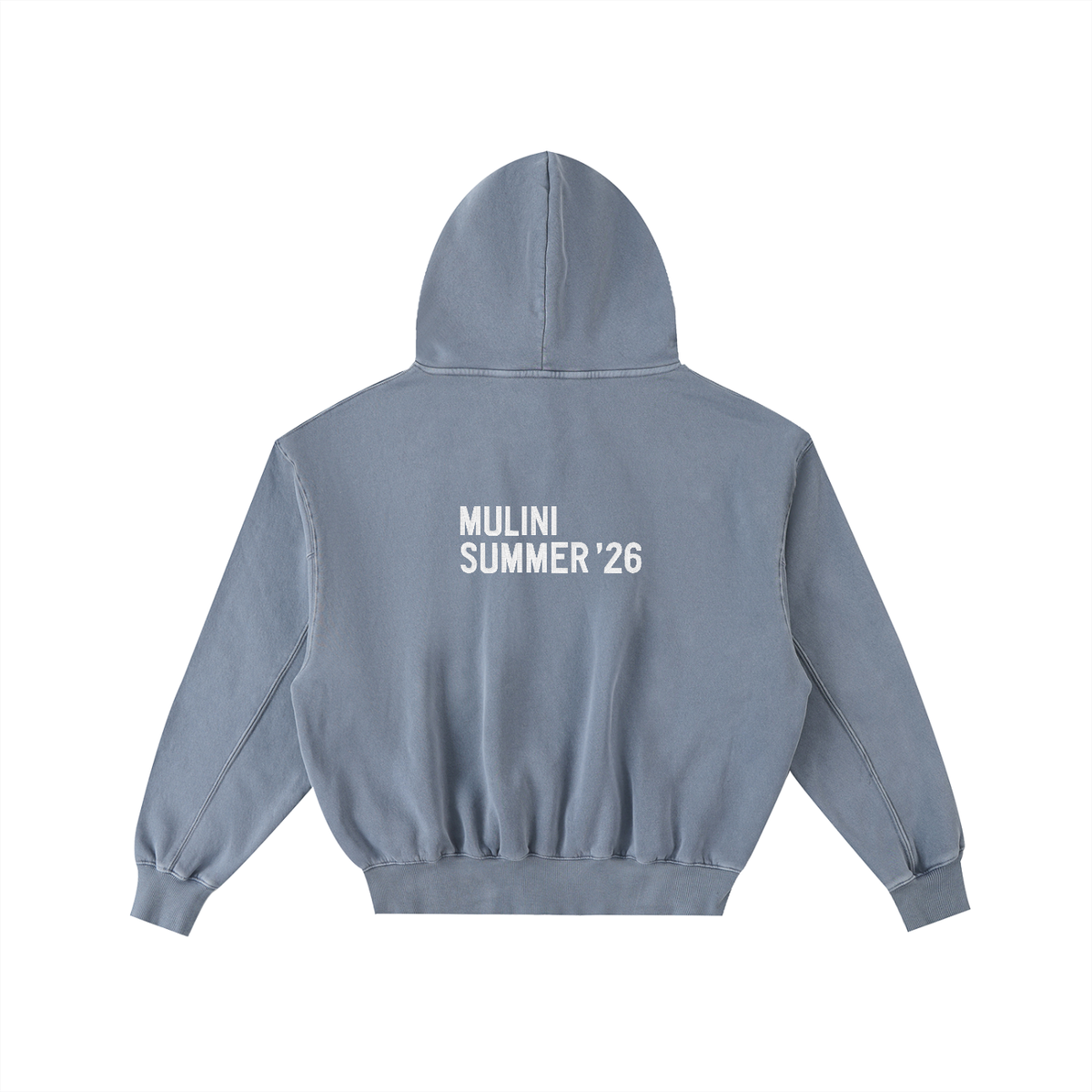 Frayed Enzyme Washed Fleece Hoodie